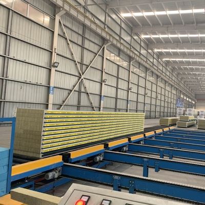 Warehouse Insulated Exterior Rock Wool Sandwich Panel For Wall