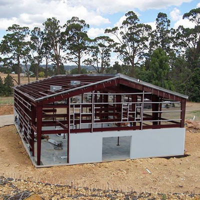 Q345B Steel Fireproof Coatings 2h Seismic Compliance GB50011 BIM LOD300 Hot-Dip Galvanizing ≥80μM Industrial Design Style Warehouse Steel Structure Building 15-60m