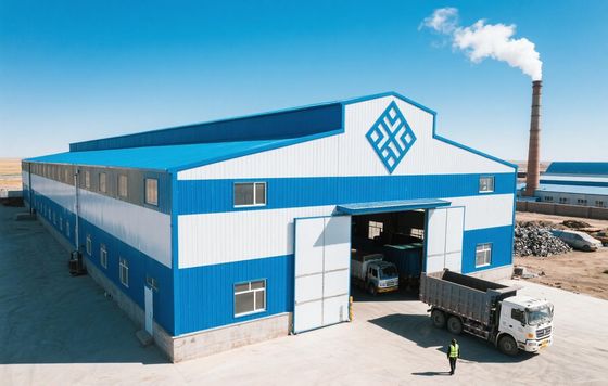 Struttura smontabile in metallo e acciaio Officina di lavorazione mineraria Assemblaggio di rinforzi orizzontali Parti del telaio pretagliate Supporto per progetti all'estero