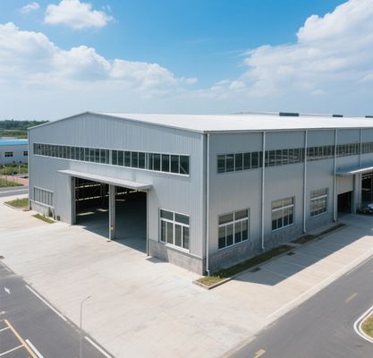 Capannone prefabbricato per fabbrica alimentare con struttura in acciaio, 1000 metri quadrati
